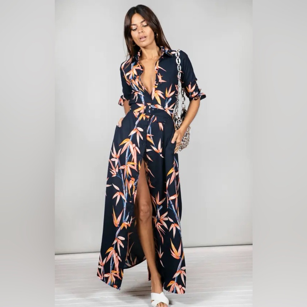 SilkFred Dancing Leopard Dove Dress In Bamboo NWT